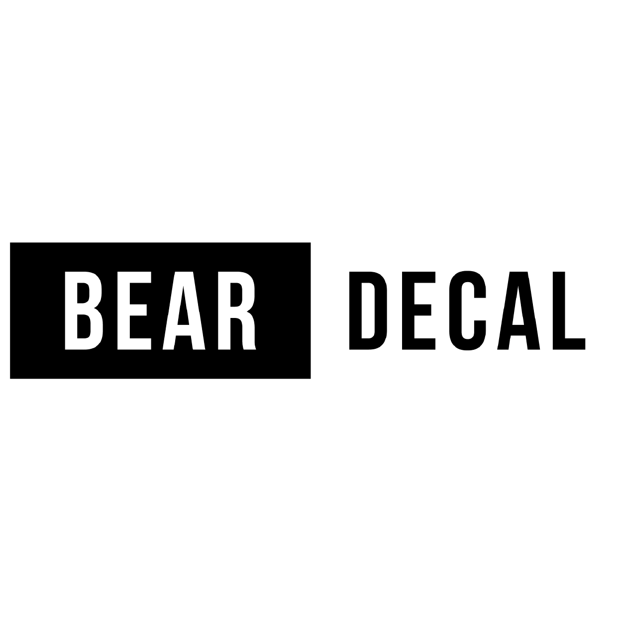 BEAR DECAL Rectangle