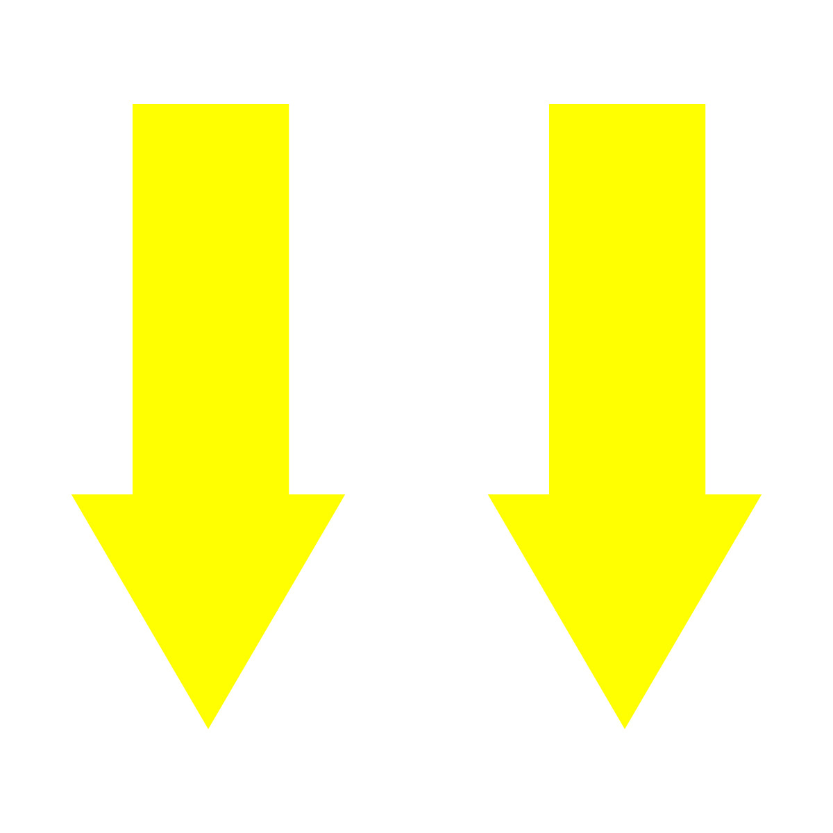 YELLOW ARROWS (2 pieces)