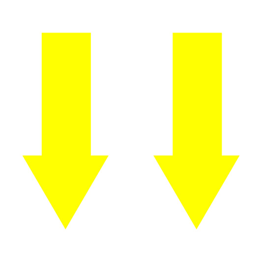 YELLOW ARROWS (2 pieces)